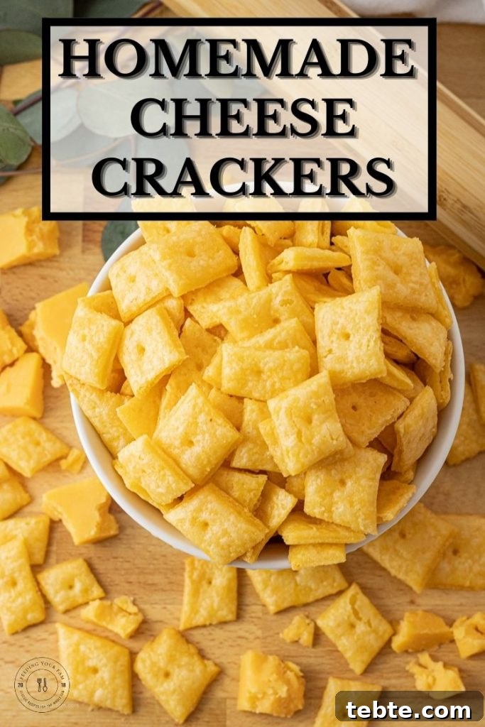 Crispy Homemade Cheese Crackers Recipe for Snack Lovers 9 bowl of square crackers