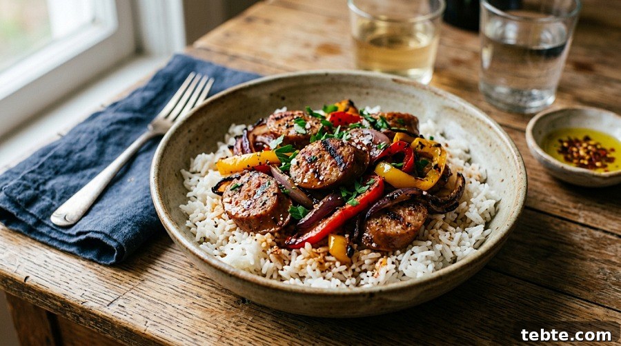40+ Quick, Filling Lunch Ideas for Work (2026) 20 Sausage, Peppers & Rice