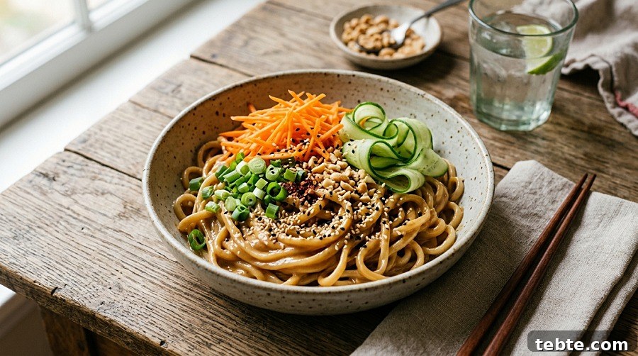 40+ Quick, Filling Lunch Ideas for Work (2026) 5 Cold Sesame Peanut Noodle Bowl