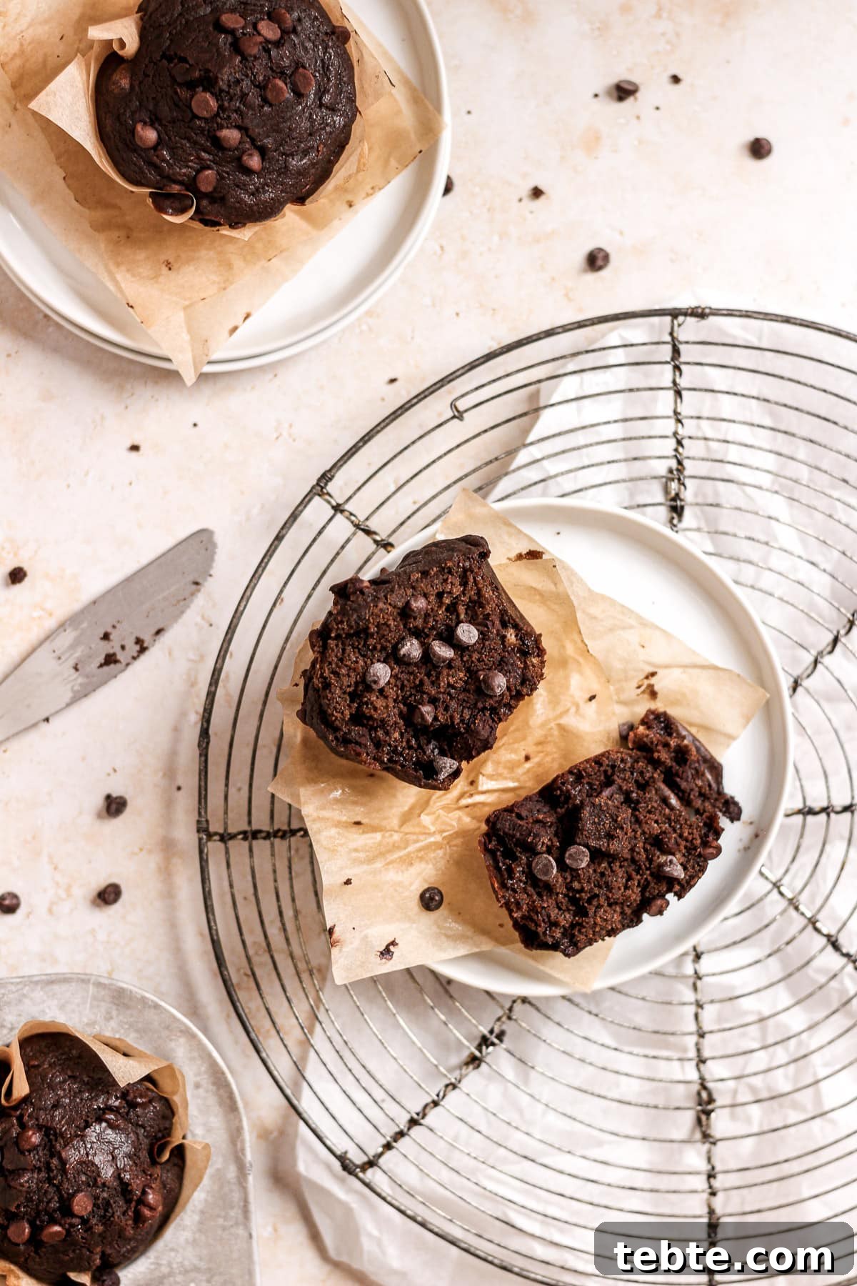 Double Chocolate Espresso Banana Muffins Recipe 5 double chocolate banana muffins with chocolate chips
