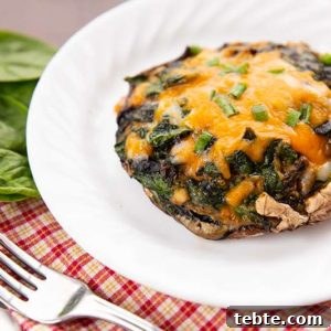 Cheese, Spinach & Egg Stuffed Portobello Mushrooms 3 img 563 6