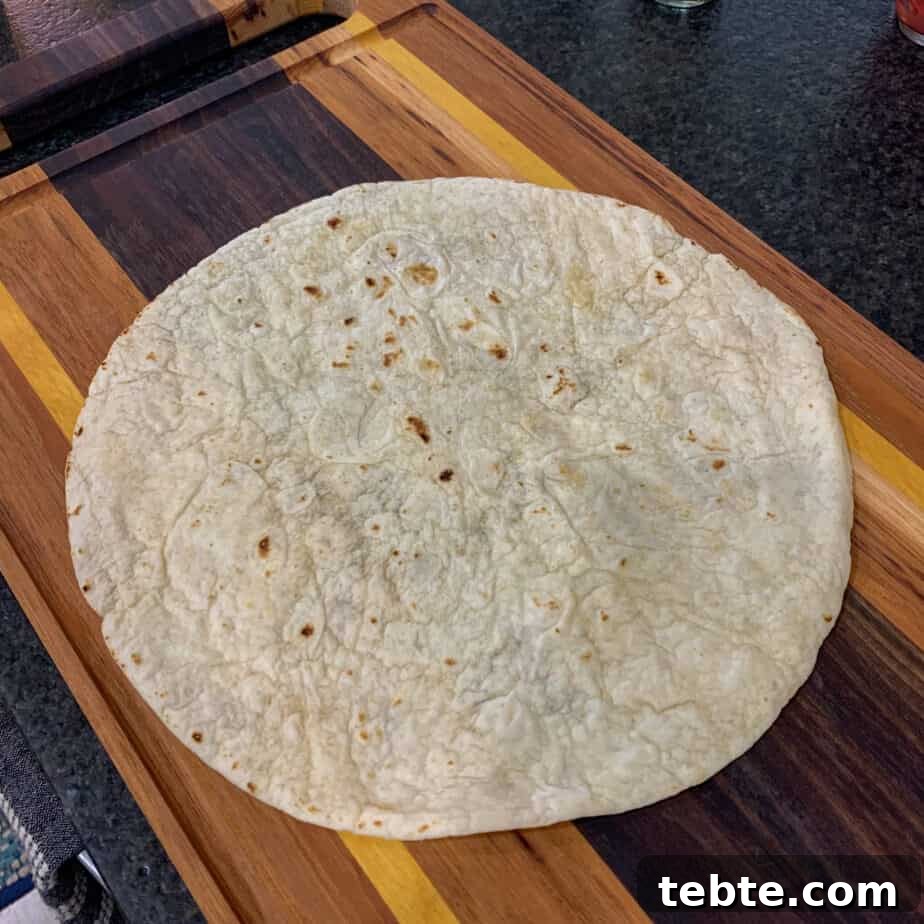 tortilla for pulled pork crunch wrap