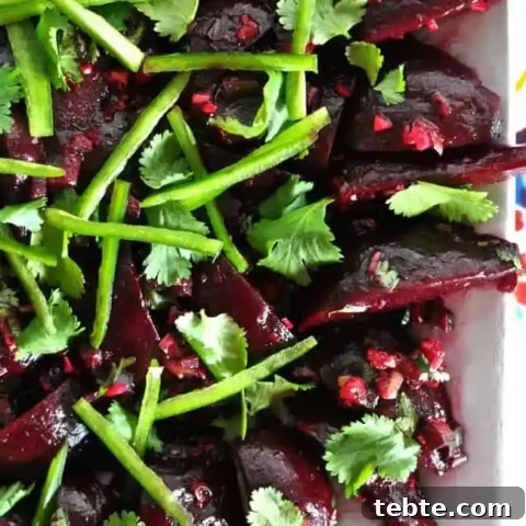 Roasted Beet Salad with Green Chiles and Lime