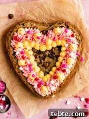 frosted heart cookie cake