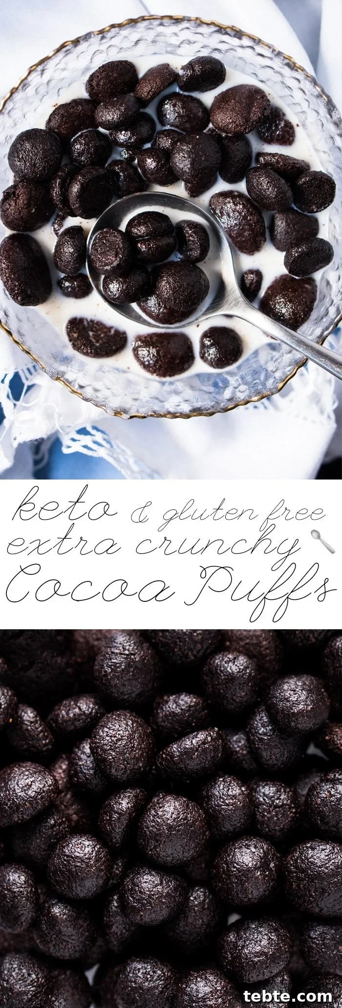 Extra-Crunch Cocoa Puffs Cereal — Gluten-Free Keto Recipe 2 Grain Free & Keto Cocoa Puffs Cereal #ketocereal #lowcarbcereal #ketobreakfast