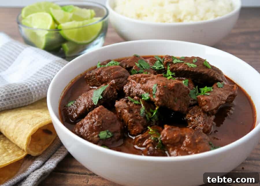Chile Colorado Beef Stew in Rich Red Chile Sauce 10 Chile Colorado {Beef Stewed in a Red Chile Sauce} aka Carne Con Chile Rojo