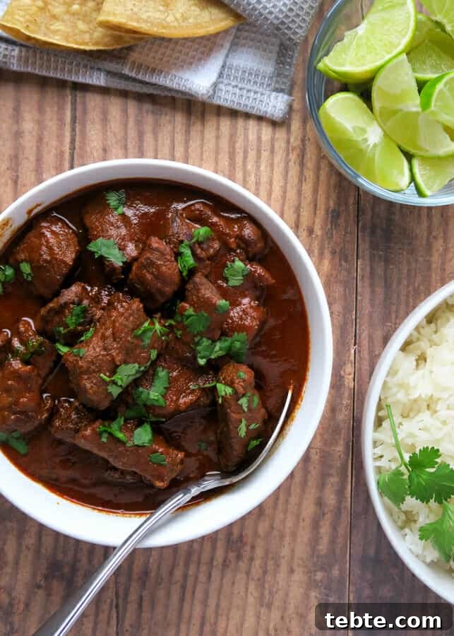 Chile Colorado Beef Stew in Rich Red Chile Sauce 13 Chile Colorado {Beef Stewed in a Red Chile Sauce} aka Carne Con Chile Rojo