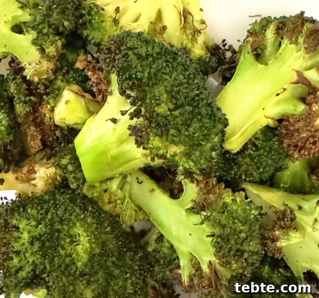 Crispy Air Fryer Broccoli Recipe in Minutes 2 air fryer roasted broccoli