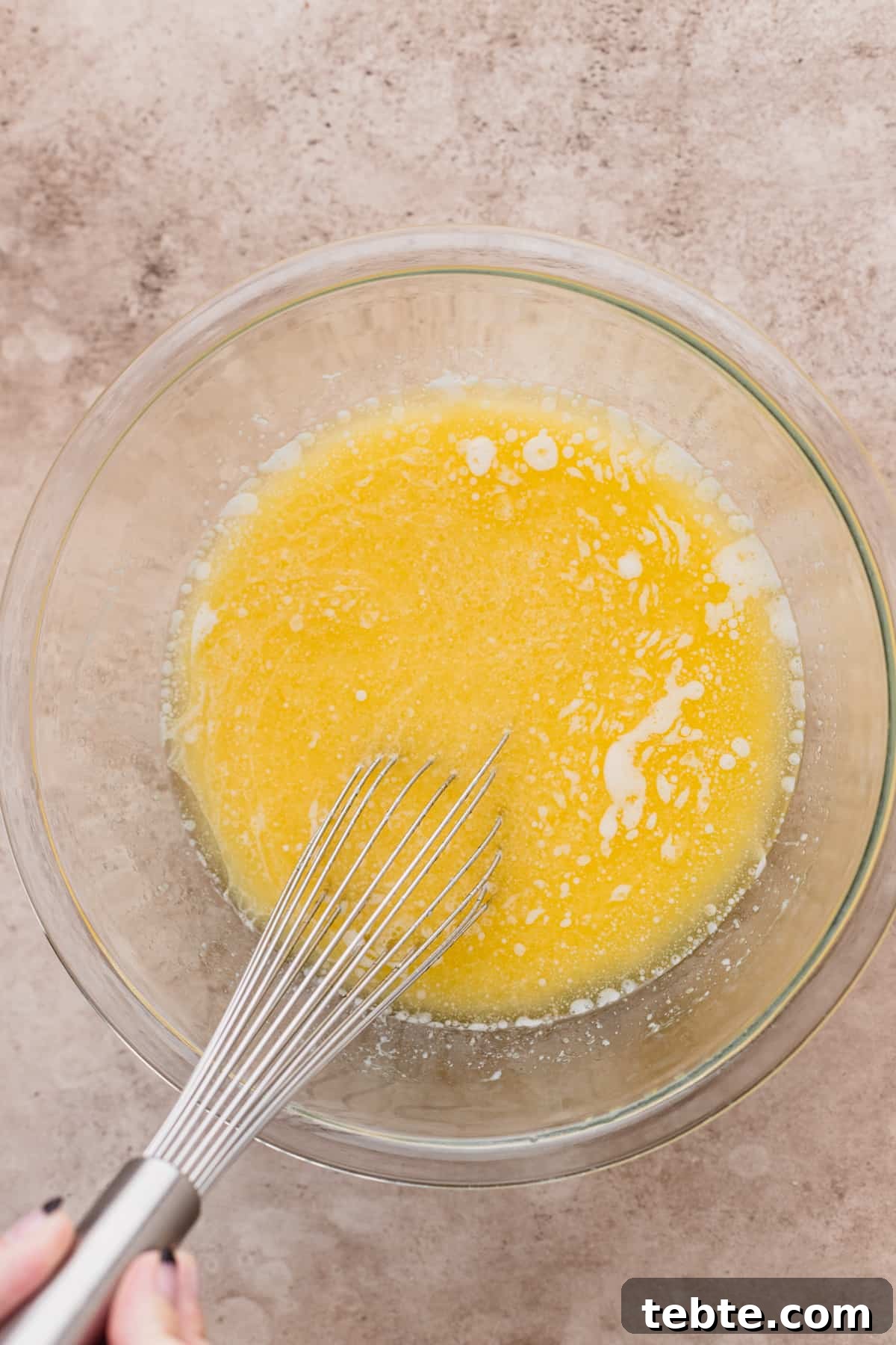 Honey Butter Cornbread Recipe: Sweet, Buttery Southern Cornbread 4 Wet ingredients in a bowl.