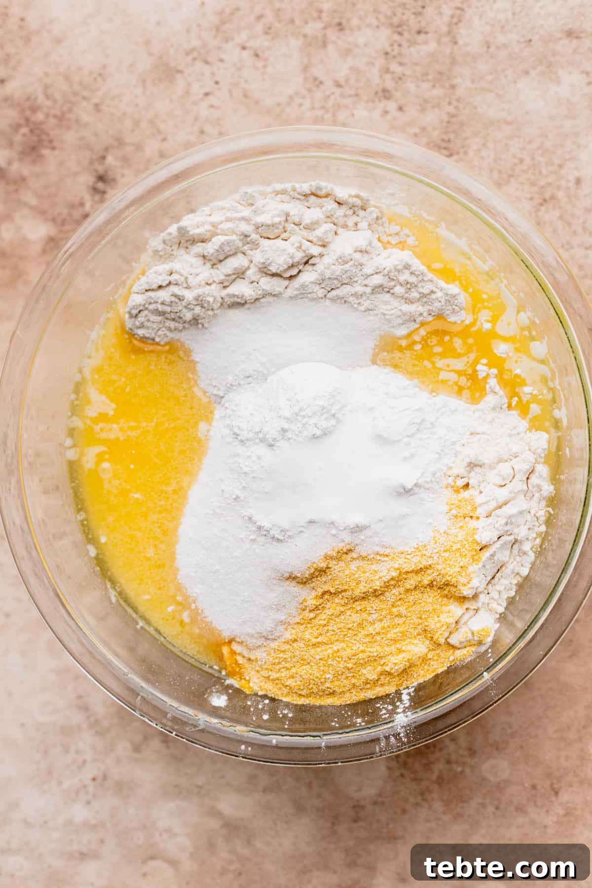 Honey Butter Cornbread Recipe: Sweet, Buttery Southern Cornbread 5 Dry ingredients added.