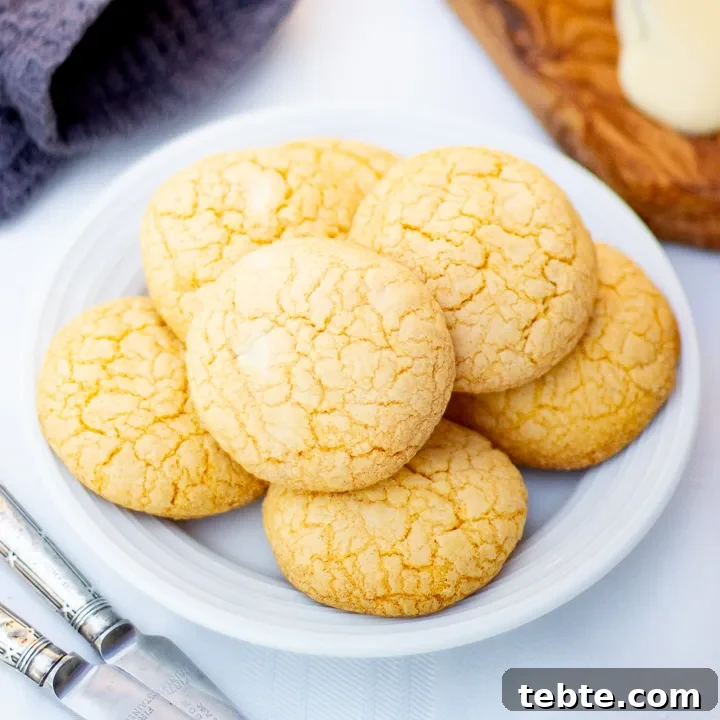Easy Custard and White Chocolate Biscuits