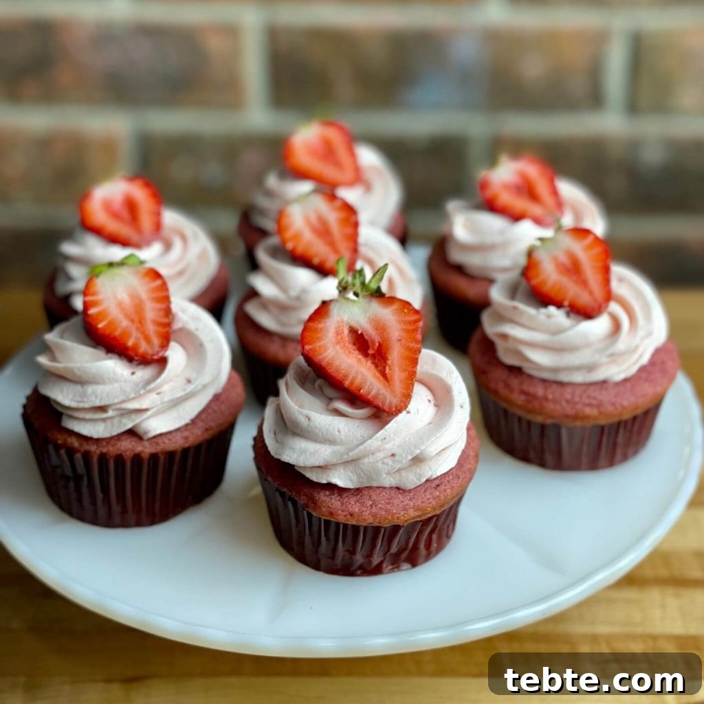 Triple Strawberry Cupcakes: Bakery-Style Recipe for Fresh Strawberries 4 Frozen strawberries for puree