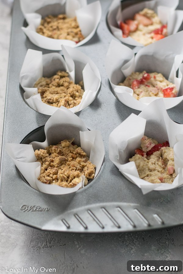 Strawberry Rhubarb Muffins with Double Streusel Topping 5 img 7313 5