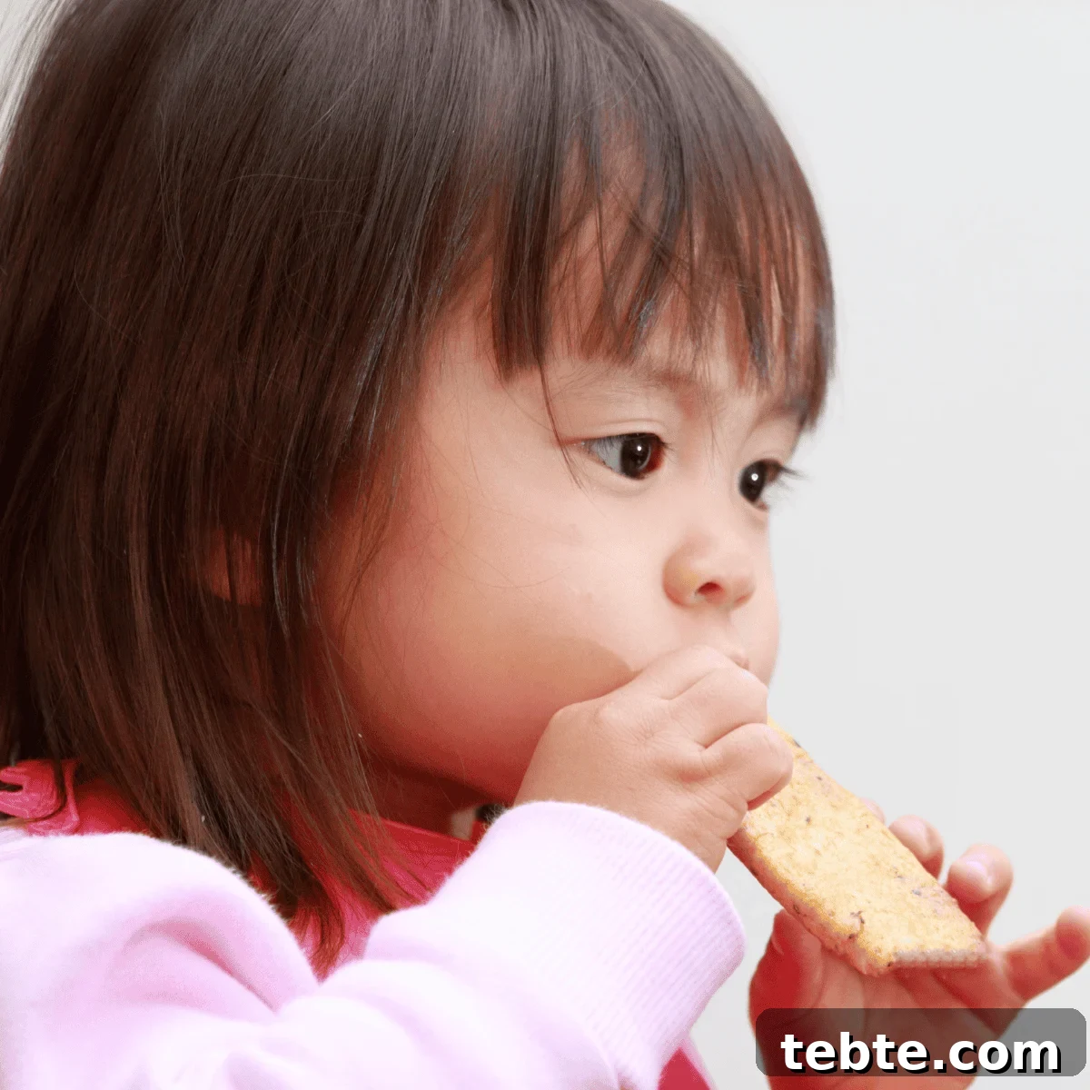 child eating cracker