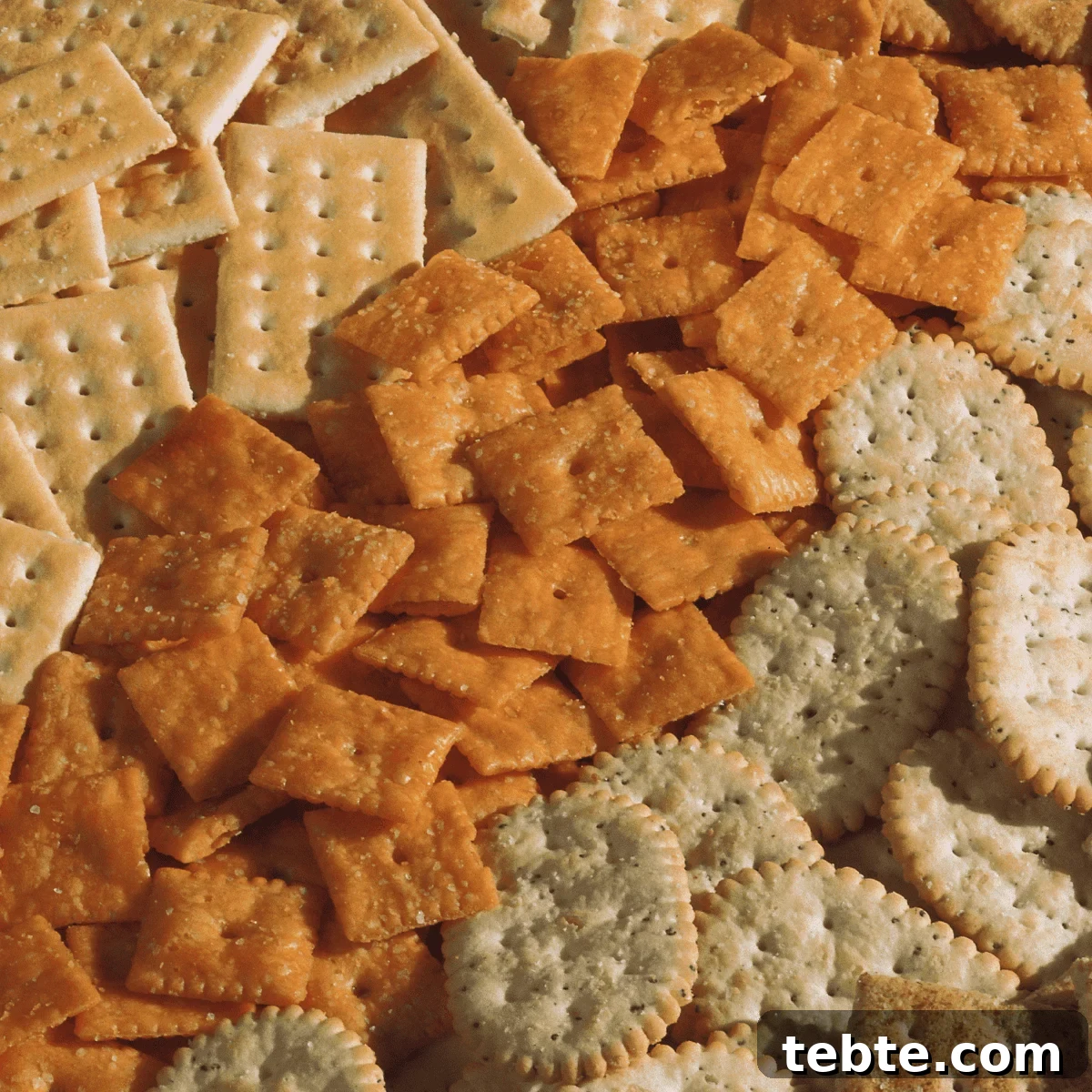 tray of various assorted crackers