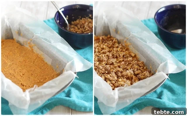 Pumpkin bread with streusel topping