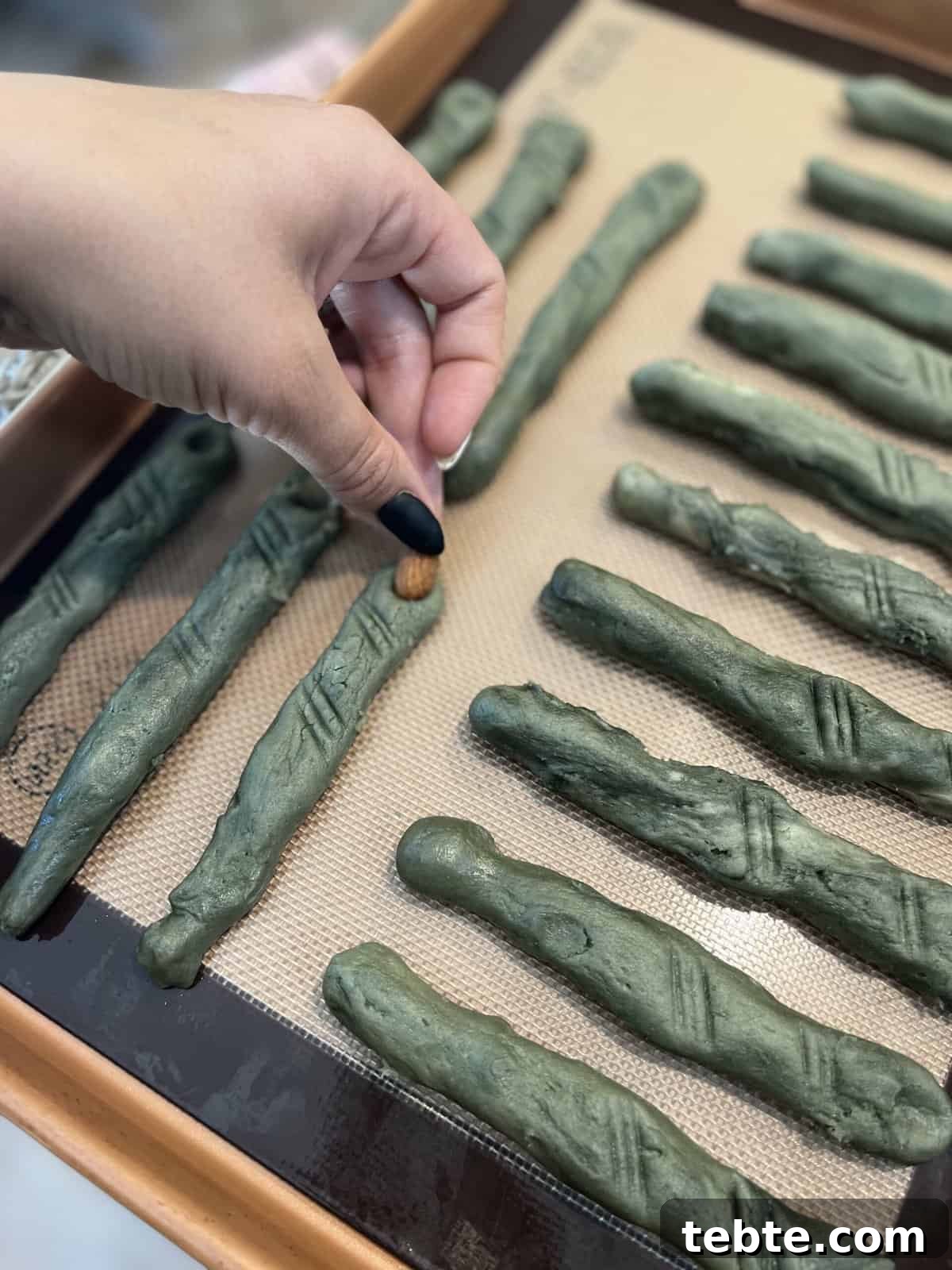 Witch Finger Cookies step by step instructions