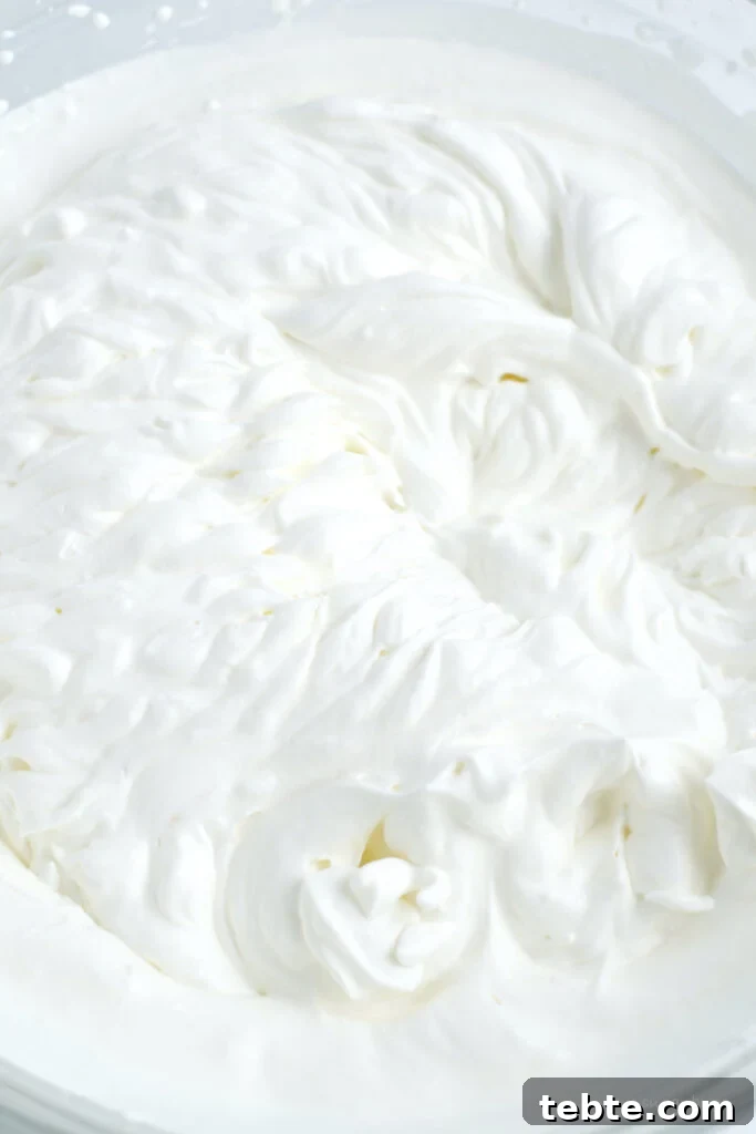 whipped cream in a mixing bowl