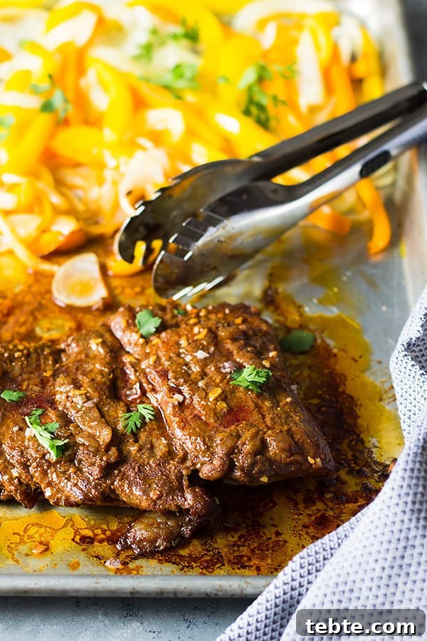 Sheet Pan Steak Fajitas Recipe for Quick Weeknight Dinner 2 Easy Sheet Pan Steak Fajitas are super easy, flavorful and sure to become a favorite!!