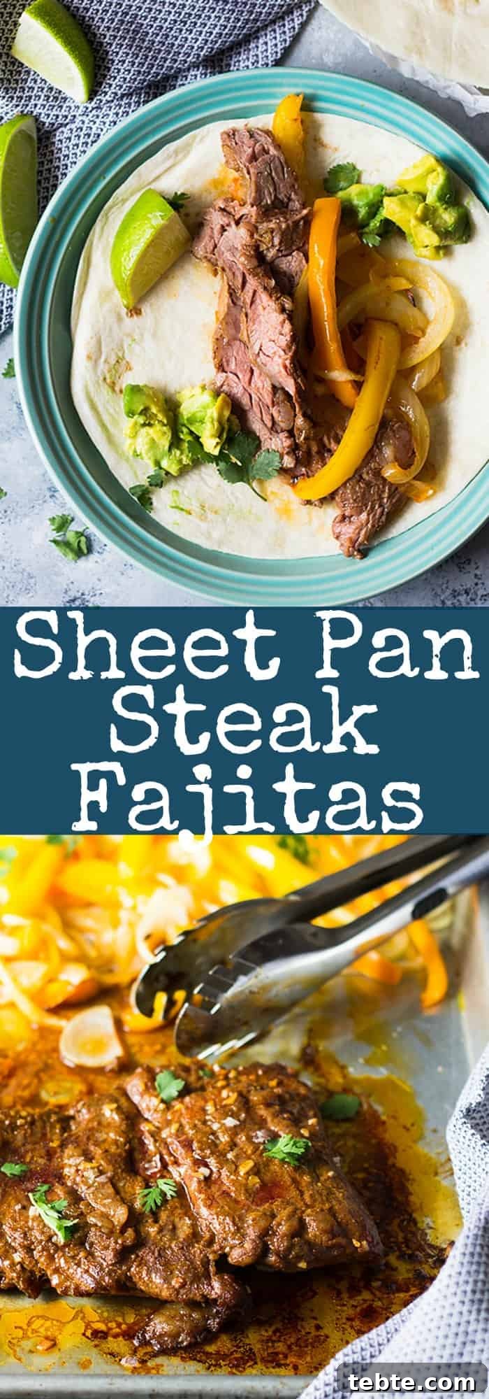 Sheet Pan Steak Fajitas Recipe for Quick Weeknight Dinner 6 Easy Sheet Pan Steak Fajitas are super easy, flavorful and sure to become a favorite!!