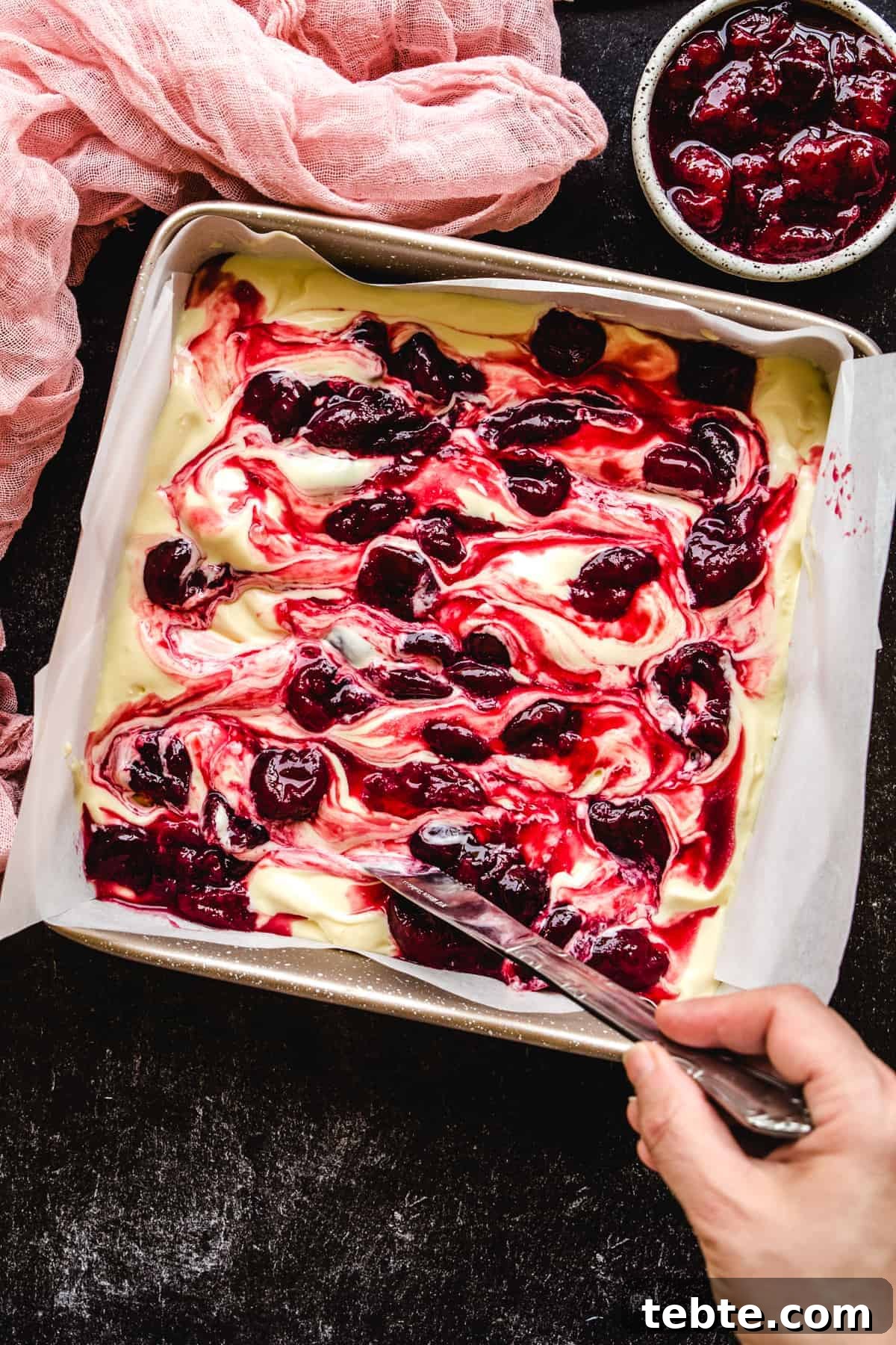The bing cherries make this delicious bourbon cherry cheesecake ice cream even more delicious!