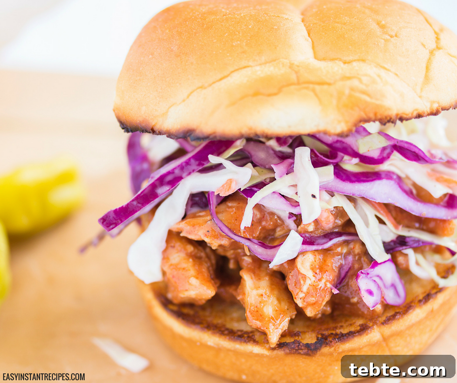 Instant Pot Buffalo Chicken Sandwich Recipe for Spicy Sandwiches 3 Shredded Buffalo Chicken