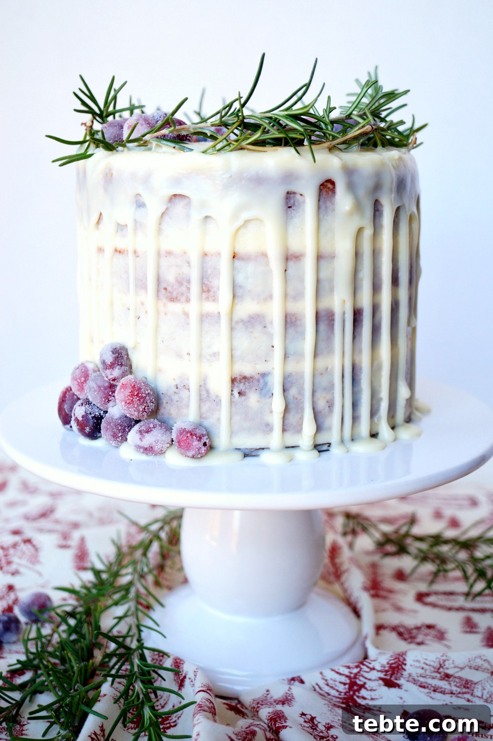 white chocolate cranberry layer cake | The Baking Fairy
