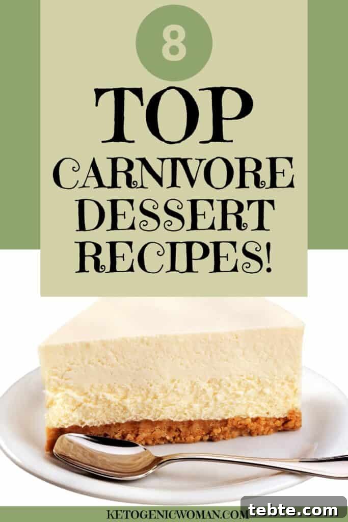 8 Carnivore Diet Desserts: Simple No‑Carb Recipe Ideas 2 image of carnivore cheesecake on a plate with a spoon. One of 8 best carnivore dessert recipes listed in this post.