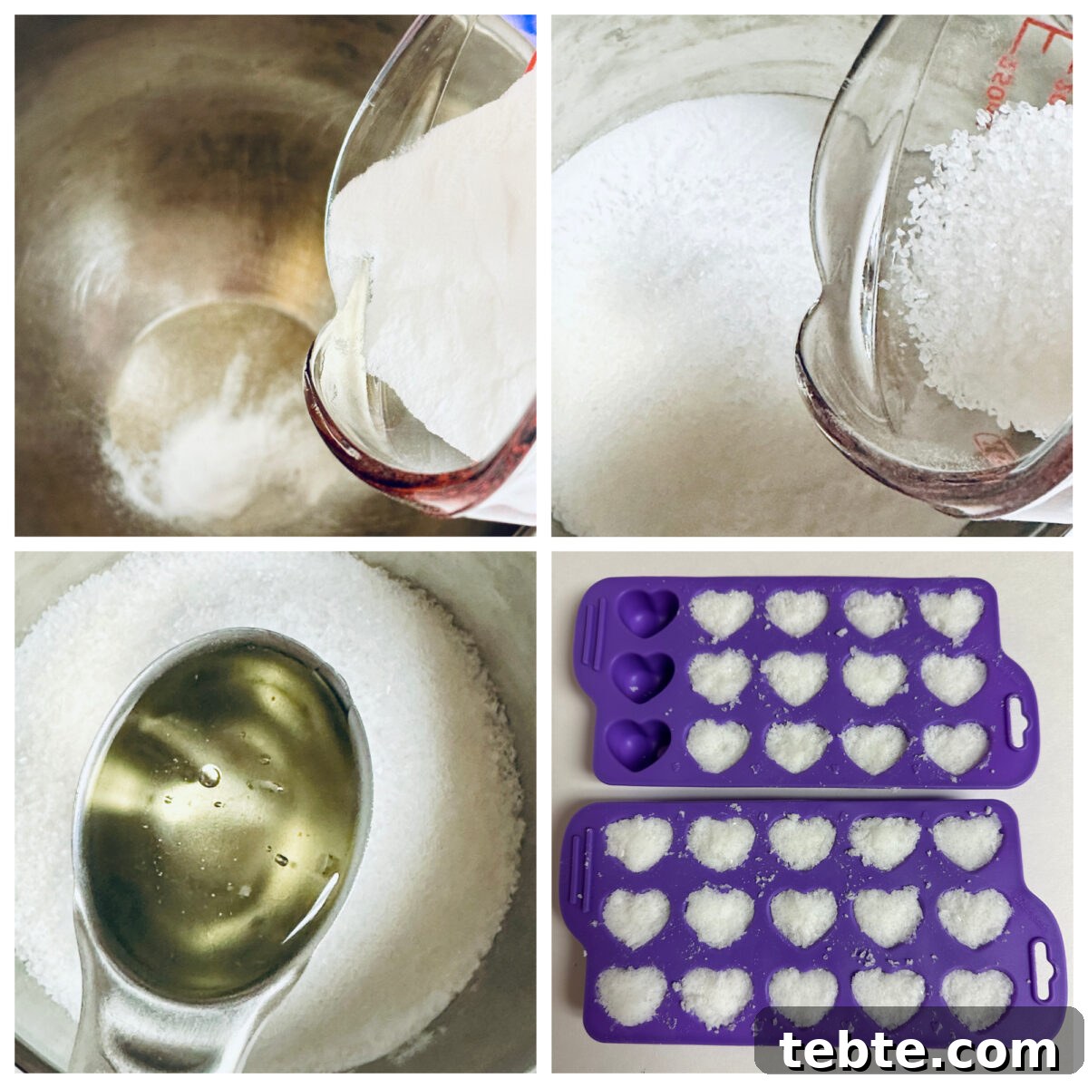 DIY Dishwasher Pods with 4 Simple Ingredients 6 step by step collage of images showing how to make homemade dishwashing pods