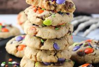 Soft Chewy Monster Cookies with Chocolate, Oats & Peanut Butter