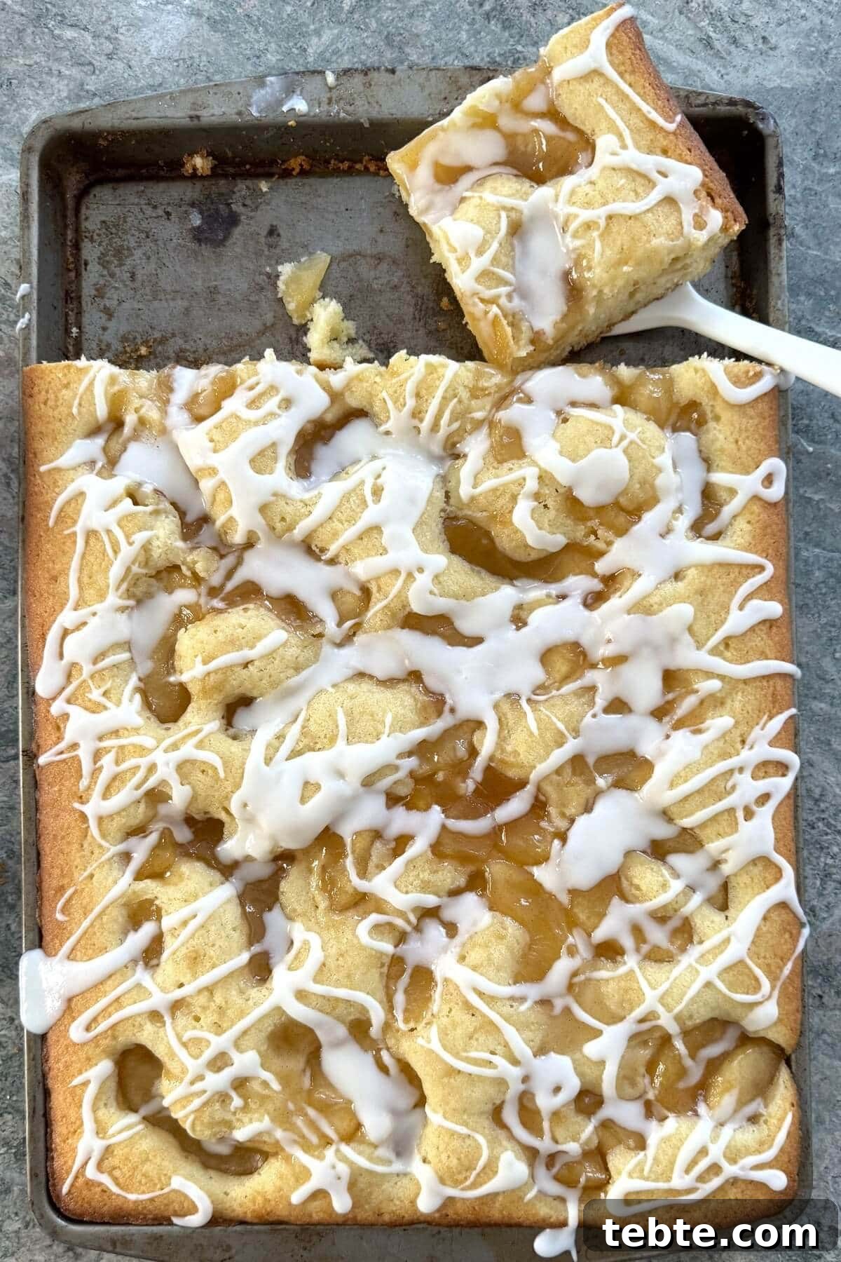 Sheet-Pan Scone Cake Recipe 11 A large scone cake in a jelly roll pan.