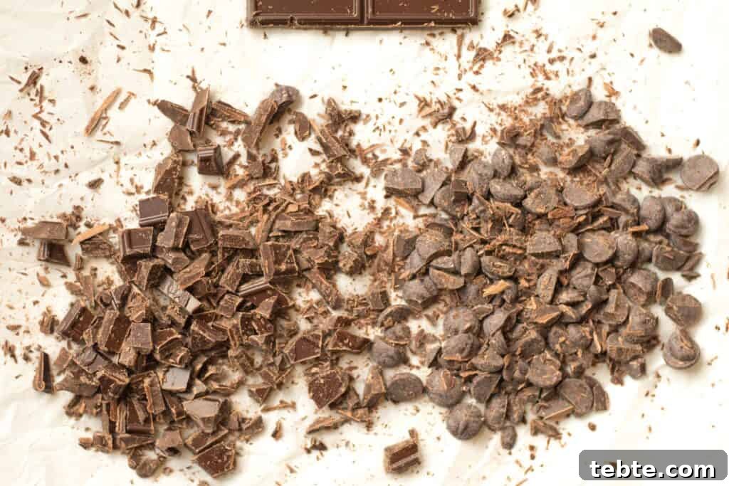 Coffee Chocolate Chunk Shortbread Cookies 5 chocolate chunks and chocolate chips that have been cut up