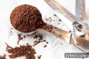 Coffee Chocolate Chunk Shortbread Cookies 10 instant coffee in a tablespoon measure