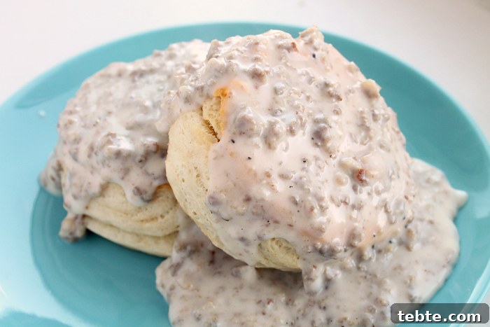 Fancy-Looking Christmas Eve Dinner Ideas for Busy Families 9 Down-Home-Biscuits-and-Gravy-