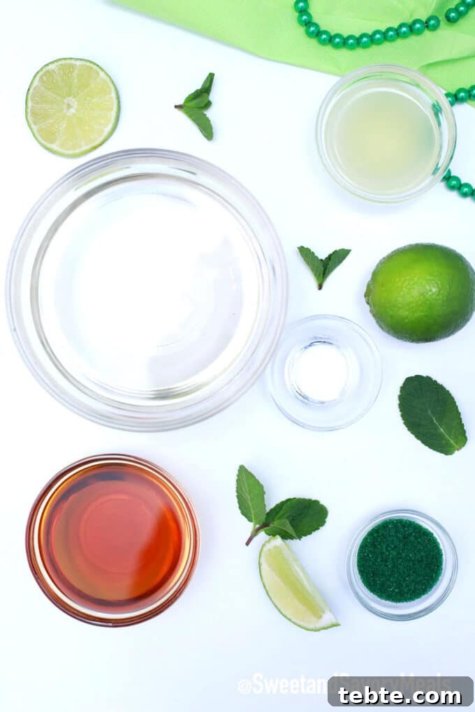 Shamrock Sour Cocktail Recipe for St. Patrick's Day 3 shamrock sour ingredients
