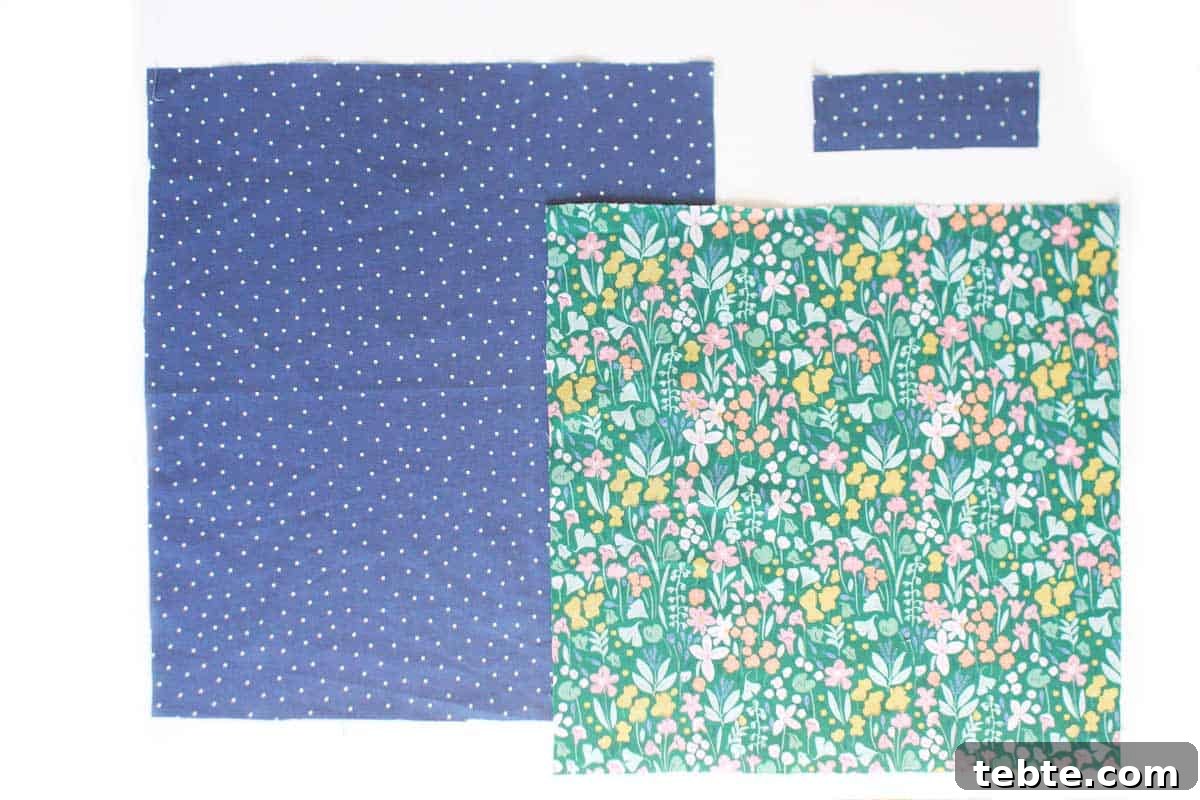 Sew a Drawstring Backpack: Step-by-Step Photo Tutorial 3 fabric cut outs for a backpack